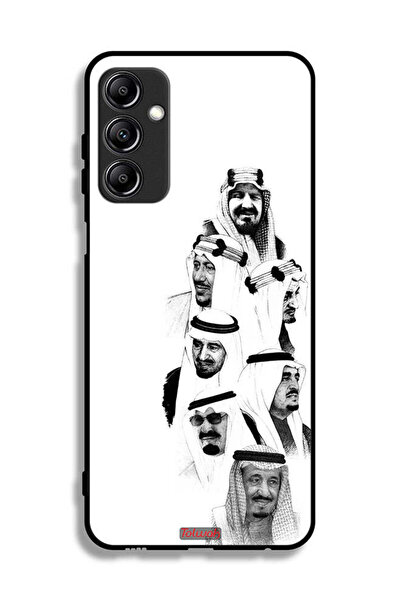 Tolwak غطاء حماية لهاتف سامسونج جالاكسي A24 4G، فن ملوك السعودية، أبيض وأسود