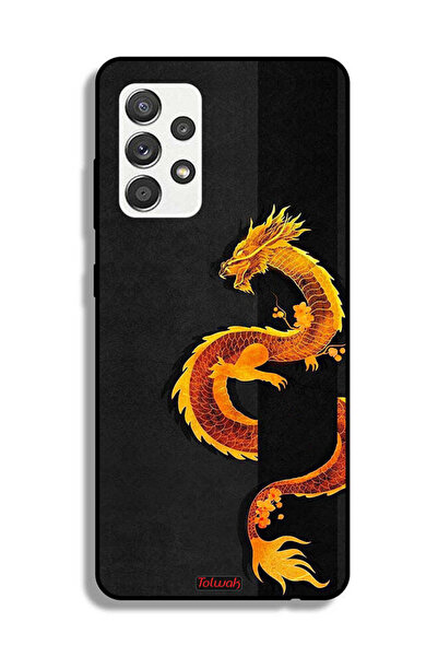 Tolwak Samsung Galaxy M32 5G Protective Case Cover Dragon Art