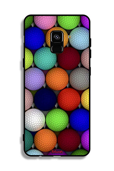 Tolwak غطاء حماية لهاتف Samsung Galaxy A8 Plus (2018) بتصميم كرات فنية تجريدية