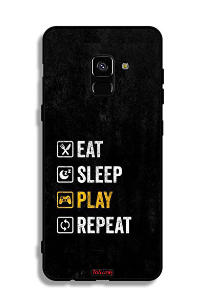 Tolwak غطاء حماية لهاتف Samsung Galaxy A8 Plus (2018) - تناول الطعام والنوم و...