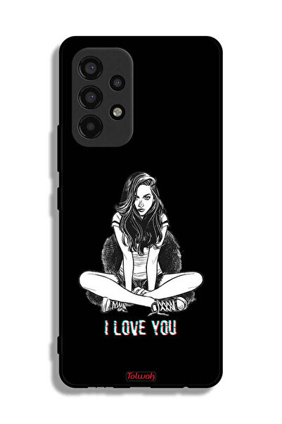 Tolwak غطاء حماية لهاتف سامسونج جالاكسي A53 5G برسومات "أحبك"
