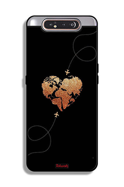 Tolwak Samsung Galaxy A80 Protective Case Cover Airplanes Touching Heart