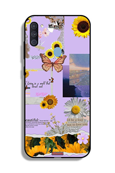 Tolwak Samsung Galaxy A11 Protective Case Cover Beautiful Sunflower Stickers