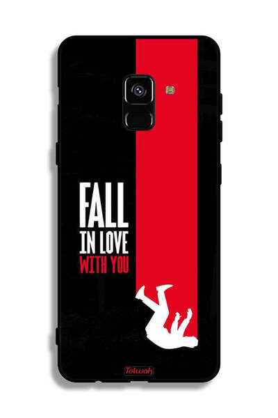 Tolwak غطاء حماية لهاتف Samsung Galaxy A8 Plus (2018) مطبوع عليه عبارة "Fall ...