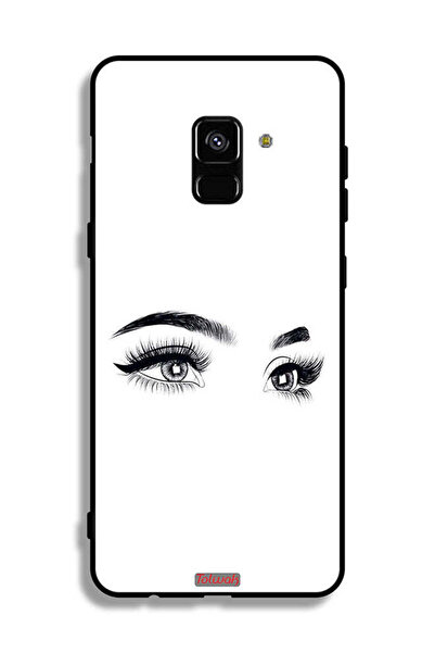 Tolwak غطاء حماية لهاتف Samsung Galaxy A8 Plus (2018) برسومات عيون فنية