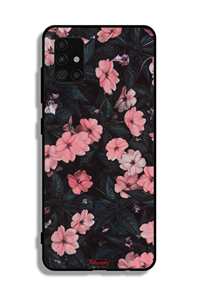 Tolwak غطاء حماية لهاتف سامسونج جالاكسي A51 4G - لون الخوخ والورود الصغيرة