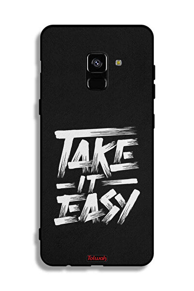 Tolwak غطاء حماية لهاتف Samsung Galaxy A8 Plus (2018) Take It Easy