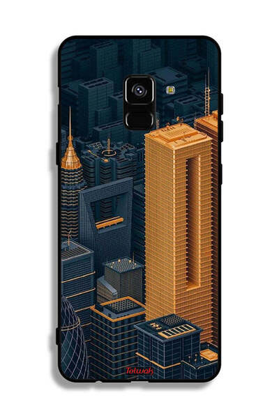 Tolwak غطاء حماية لهاتف Samsung Galaxy A8 Plus (2018) برسومات مباني فنية