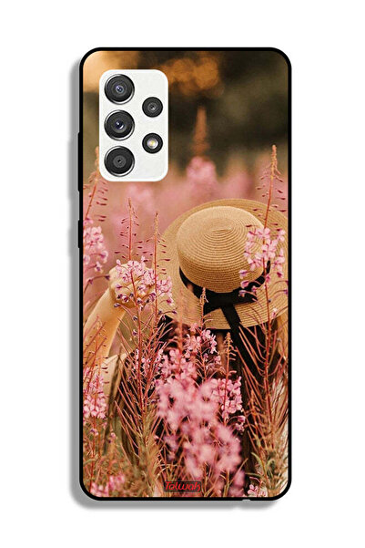 Tolwak Samsung Galaxy M32 5G Protective Case Cover Hat Girl In Flowers