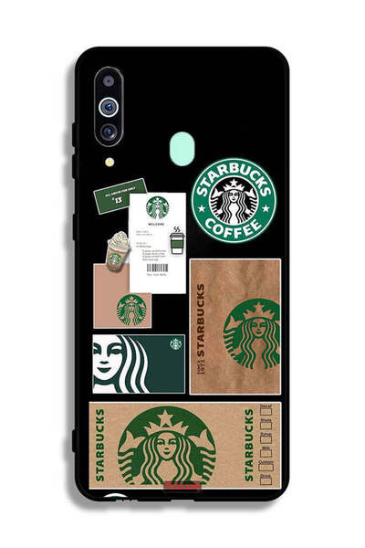 Tolwak غطاء حماية لهاتف سامسونج جالاكسي M40، ملصق ستاربكس