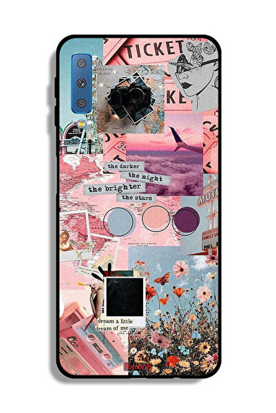 Tolwak غطاء حماية لهاتف سامسونج جالكسي A7 (2018) - الليل أظلم والنجوم أكثر إش...