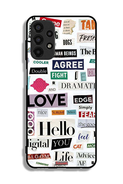 Tolwak Samsung Galaxy A13 4G Protective Case Cover Short Quotes Stickers