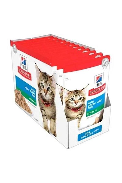 Hill's Hills Ocean Fish Flavor Kitten Food Carton 12 Sachets