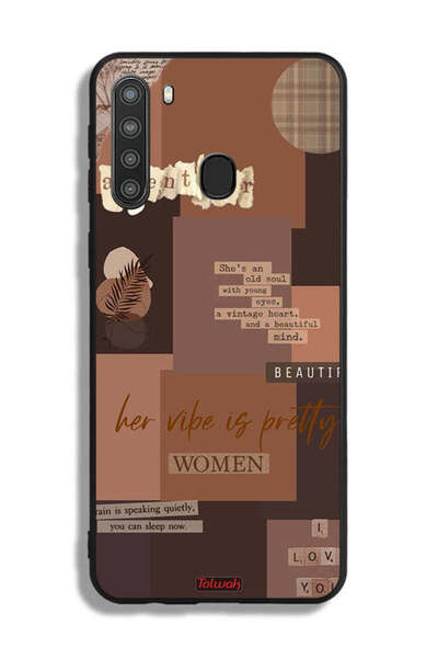 Tolwak Samsung Galaxy A21 Protective Case Cover Adventurer Women