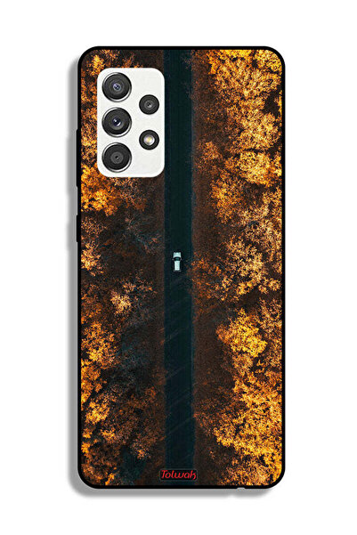 Tolwak غطاء حماية لهاتف سامسونج جالاكسي M32 5G بتصميم طريق في أشجار الخريف