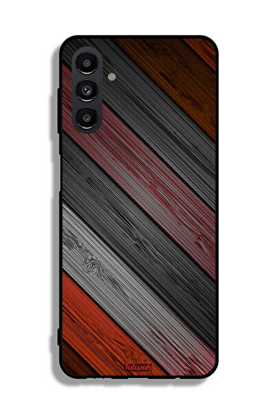 Tolwak Samsung Galaxy A13 5G Protective Case Cover Colored Wooden Pattern