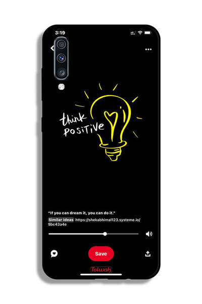 Tolwak غطاء حماية لهاتف سامسونج جالكسي A70 - فكر بإيجابية