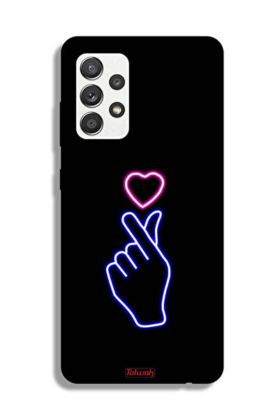 Tolwak Samsung Galaxy M32 5G Protective Case Cover Snap Heart Art