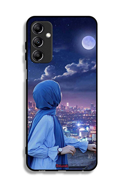 Tolwak Samsung Galaxy A24 4G Protective Case Cover Looking At Moon Hijab Girl
