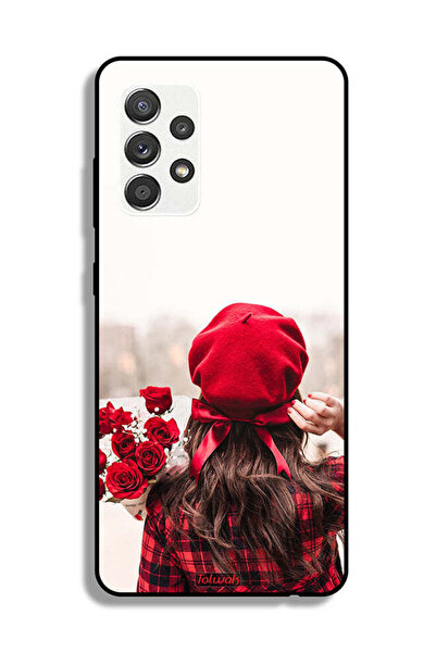Tolwak Samsung Galaxy M32 5G Protective Case Cover Holding Flowers