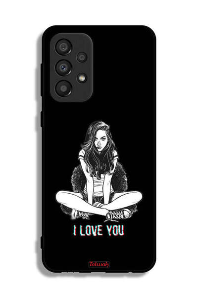 Tolwak غطاء حماية لهاتف سامسونج جالاكسي A33 5G برسومات "أحبك"