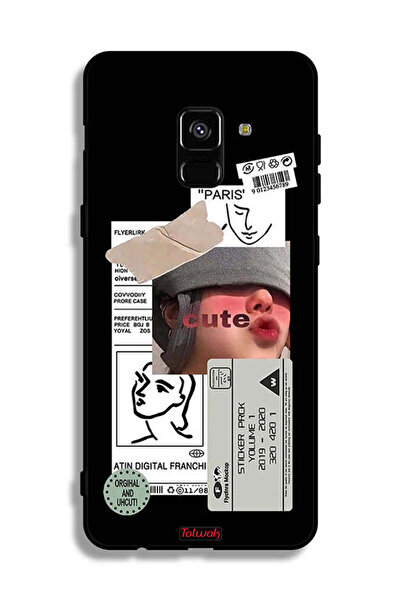 Tolwak غطاء حماية لهاتف Samsung Galaxy A8 Plus (2018) بملصق لطيف