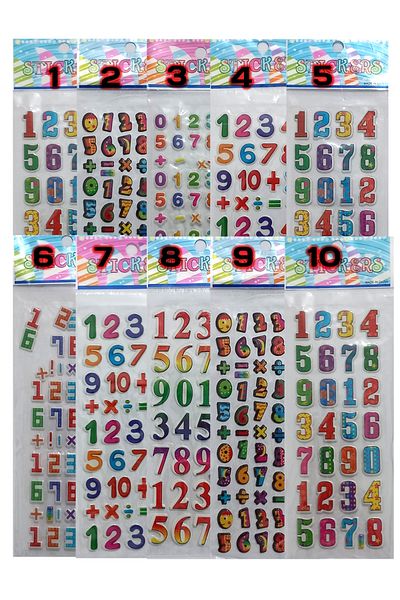 MODERN ASIR Sticker Set, 10 Sheets Figures Sticker Game for Kids