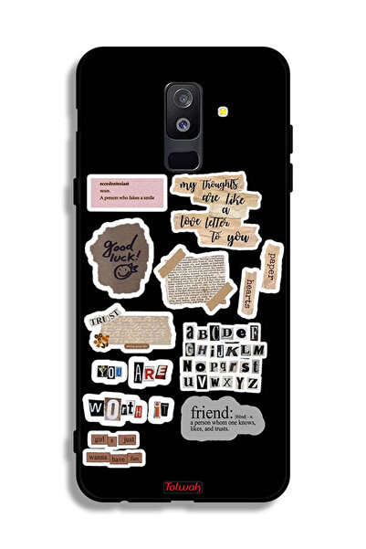 Tolwak غطاء حماية لهاتف سامسونج جالاكسي A6 بلس (2018) مع ملصقات عبارات الحظ ا...