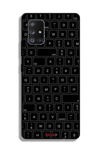 Tolwak غطاء حماية لهاتف Samsung Galaxy A71 5G بنمط مفاتيح لوحة المفاتيح العشو...