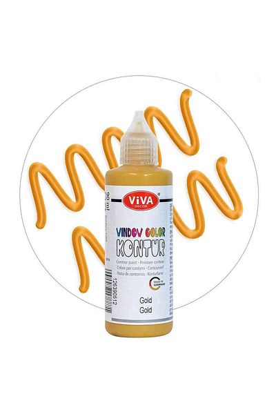 Viva Decor Window Paint Contour, 90ml Golden Yellow