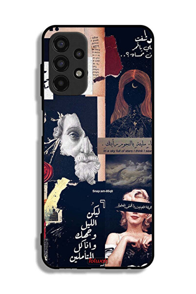 Tolwak Samsung Galaxy A13 4G Protective Case Cover Arabic Quotes And Cut Faces
