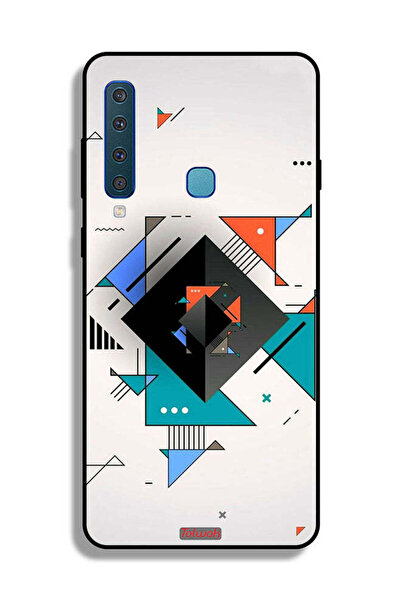 Tolwak غطاء واقي من سامسونج جالاكسي A9 (2018) سامسونج جالاكسي A9 (2018) غطاء واقي مربع ومثلث الشكل بنمط تجريدي