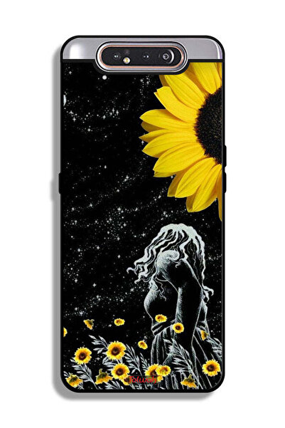 Tolwak غطاء حماية لهاتف Samsung Galaxy A80 بتصميم فتاة تنظر إلى فن القمر