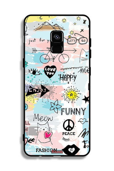 Tolwak غطاء حماية لهاتف Samsung Galaxy A8 Plus (2018) Love You Tags