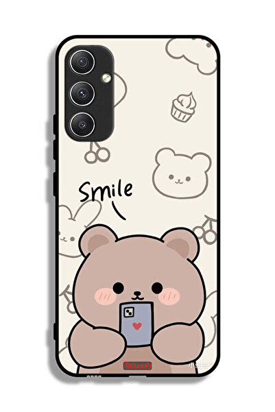 Tolwak غطاء حماية لهاتف سامسونج جالاكسي A34 5G برسومات الدب المبتسم