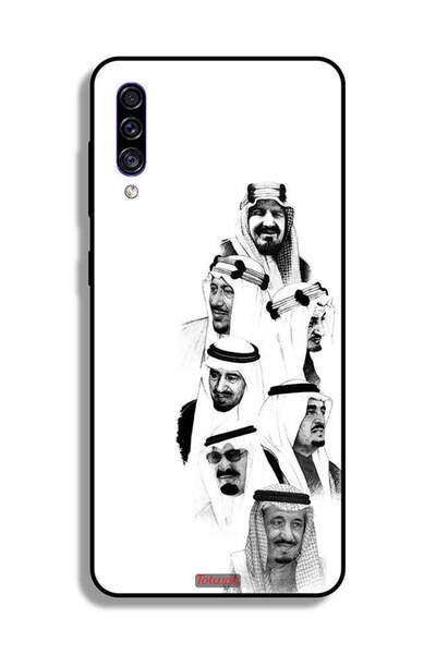 Tolwak غطاء حماية لهاتف سامسونج جالكسي A50s - فن ملوك السعودية - أبيض وأسود