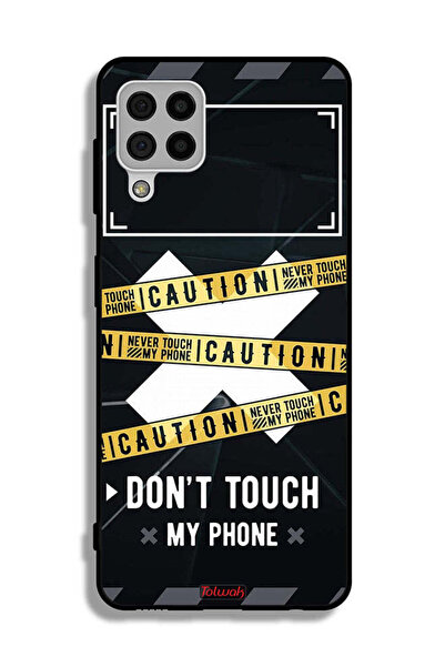 Tolwak Samsung Galaxy A22 4G Protective Case Cover Caution Never Touch My Phone