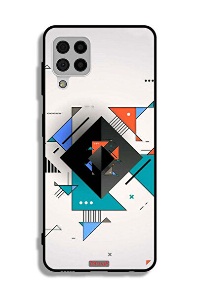 Tolwak غطاء حماية لهاتف سامسونج جالاكسي A22 4G بأشكال مربعة ومثلثة ونمط تجريدي