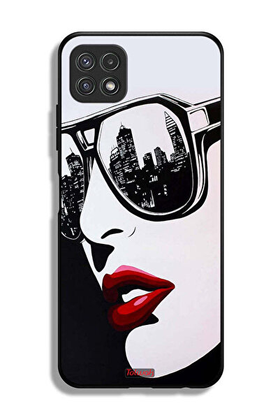 Tolwak غطاء حماية لهاتف Samsung Galaxy A22 5G بتصميم وجه فتاة وفن تجريدي