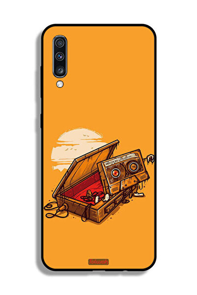 Tolwak غطاء حماية لهاتف سامسونج جالكسي A70 - فن الكاسيت والشريط اللاصق