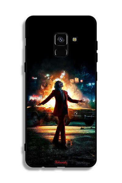 Tolwak غطاء حماية لهاتف Samsung Galaxy A8 Plus (2018) بتصميم Joker Happy Mode