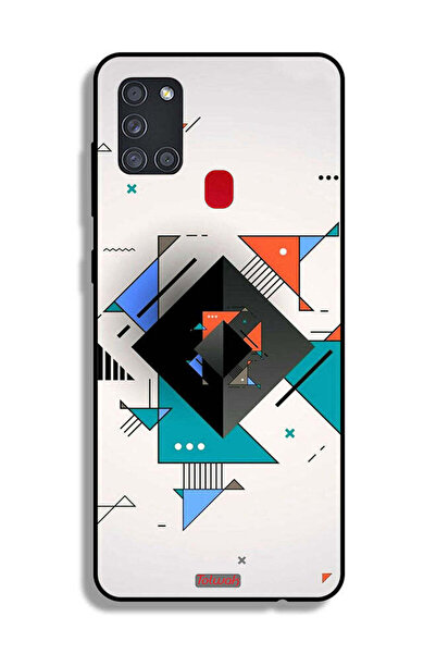 Tolwak غطاء حماية لهاتف سامسونج جالكسي A21s بأشكال مربعة ومثلثة ونمط تجريدي