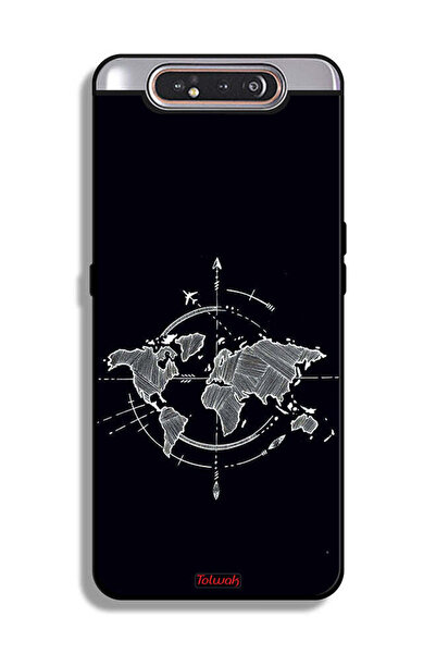Tolwak غطاء حماية لهاتف سامسونج جالكسي A80 بتصميم فن البوصلة
