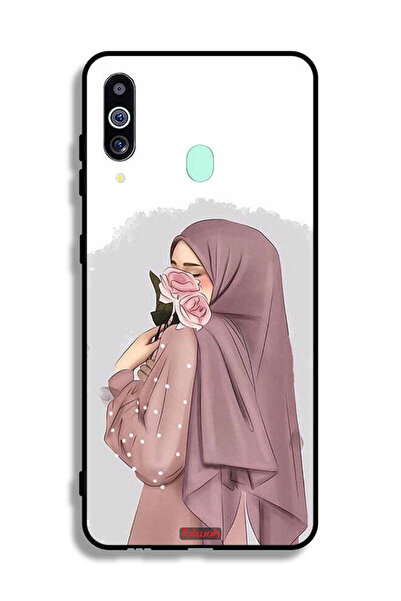 Tolwak غطاء حماية لهاتف سامسونج جالاكسي M40 بتصميم فتاة تحمل ورودًا