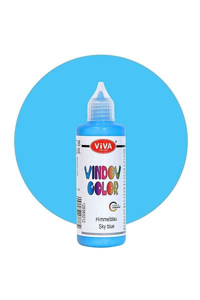 Viva Decor Window paint, with applicator, VIVA DECOR, 90ml Sky blue