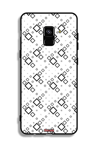 Tolwak غطاء حماية لهاتف Samsung Galaxy A8 Plus (2018) بتصميم مربع تجريدي فني ...