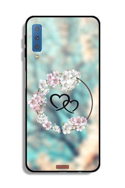 Tolwak غطاء حماية لهاتف Samsung Galaxy A7 (2018) بتصميم قلوب في فن الخاتم