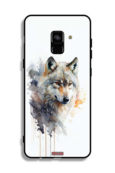Tolwak غطاء حماية لهاتف Samsung Galaxy A8 Plus (2018) بتصميم فن تجريدي من الذئب