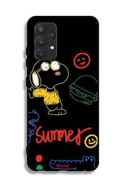 Tolwak Samsung Galaxy A32 4G Protective Case Cover Summer Sticker