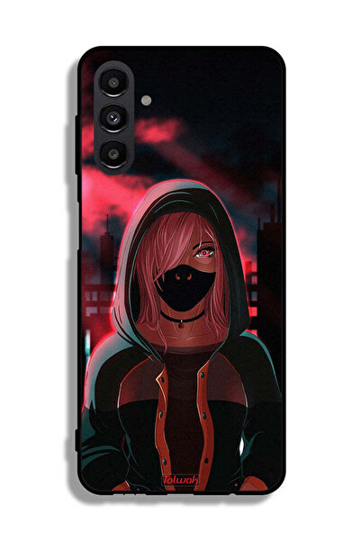 Tolwak سامسونج جالاكسي A04s غلاف واقي لغطاء واقي لفتاة ترتدي قناعًا فنيًا